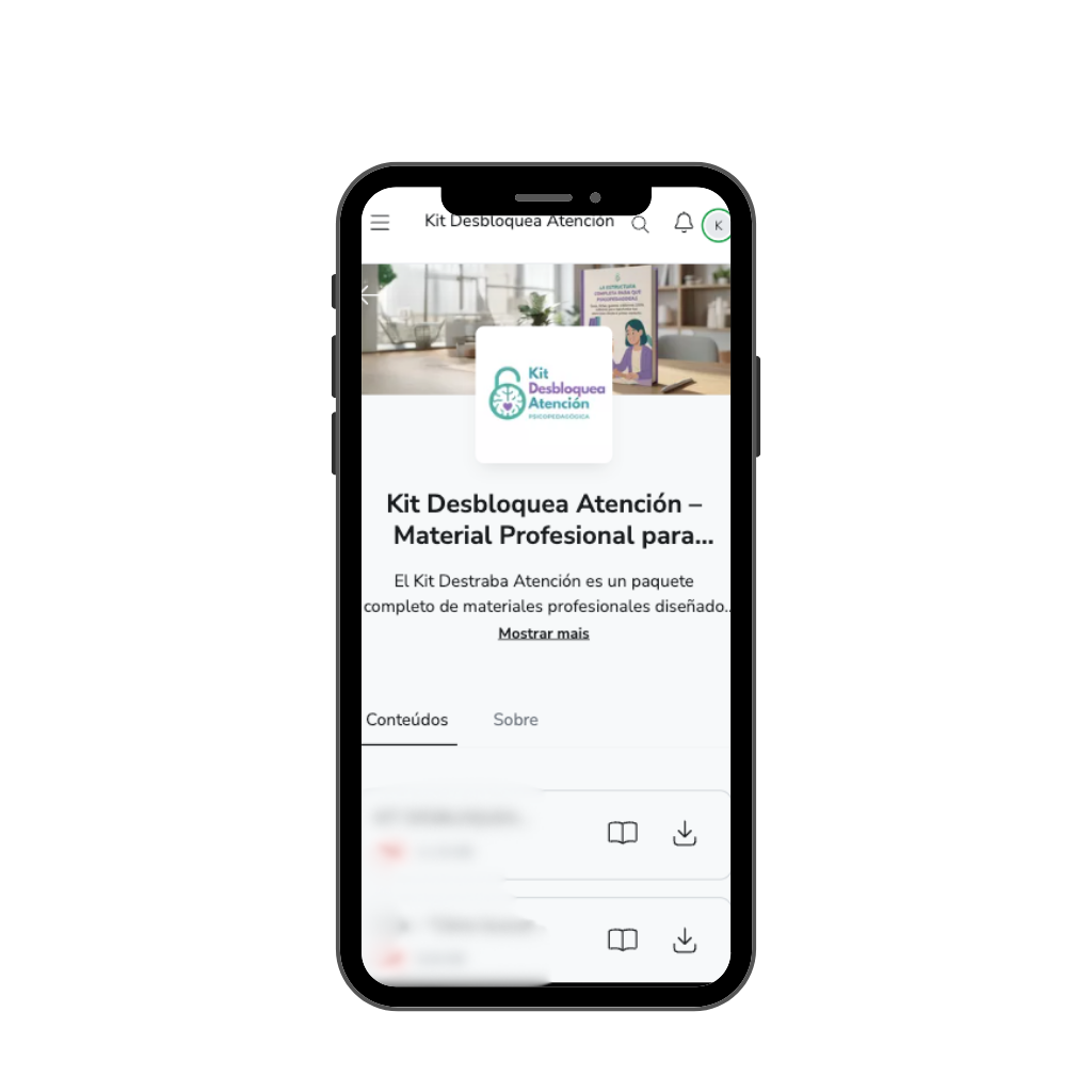 Vista móvil del material